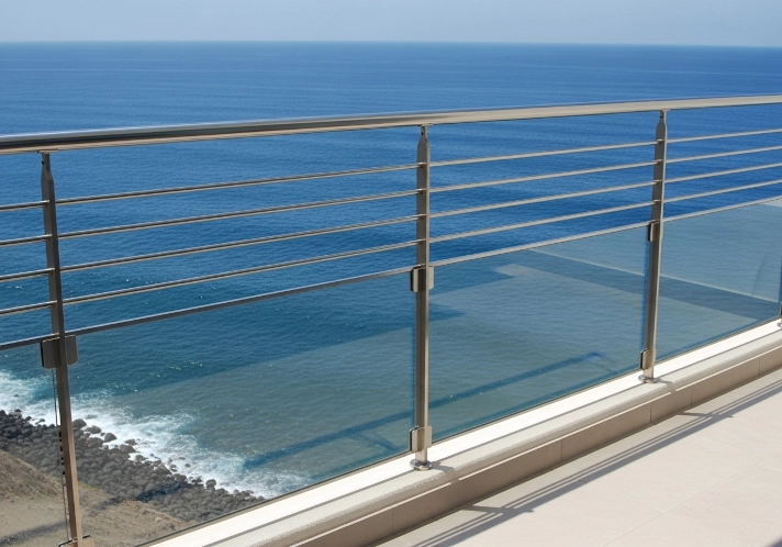 AISI 316 marine-grade stainless steel railings for coastal villas in Tenerife
